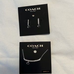 NWT Coach necklace and earrings